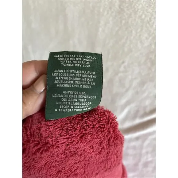 4 Ralph Lauren Vintage Red Towels 50” X 28” 100% Cotton